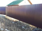Установка забора из профнастила